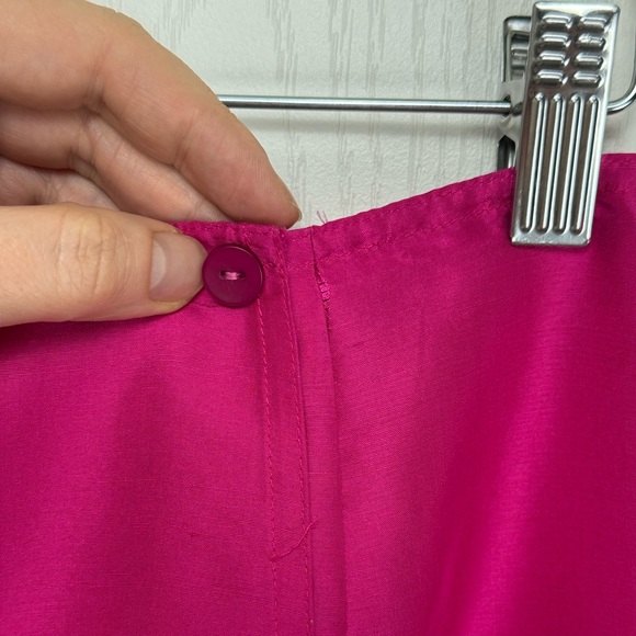 Vintage Silk Maxi Wrap Skirt Size 10 Pink Jones New York 90s - Picture 8 of 9